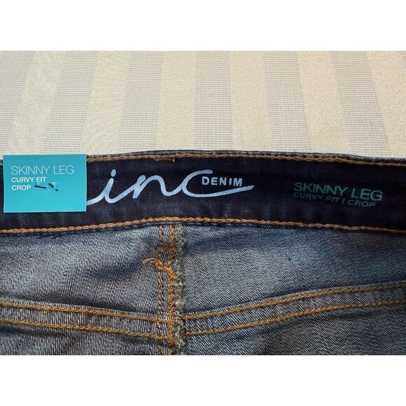 INC Skinny Leg Curvy Fit Crop Jeans Size 0 Petite NWT - Picture 5 of 14